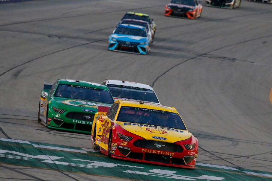 Team Penske's Joey Logano was six laps from victory in Saturday night's NASCAR Cup race. Team Penske's Joey Logano was six laps from victory in Saturday night's NASCAR Cup race.